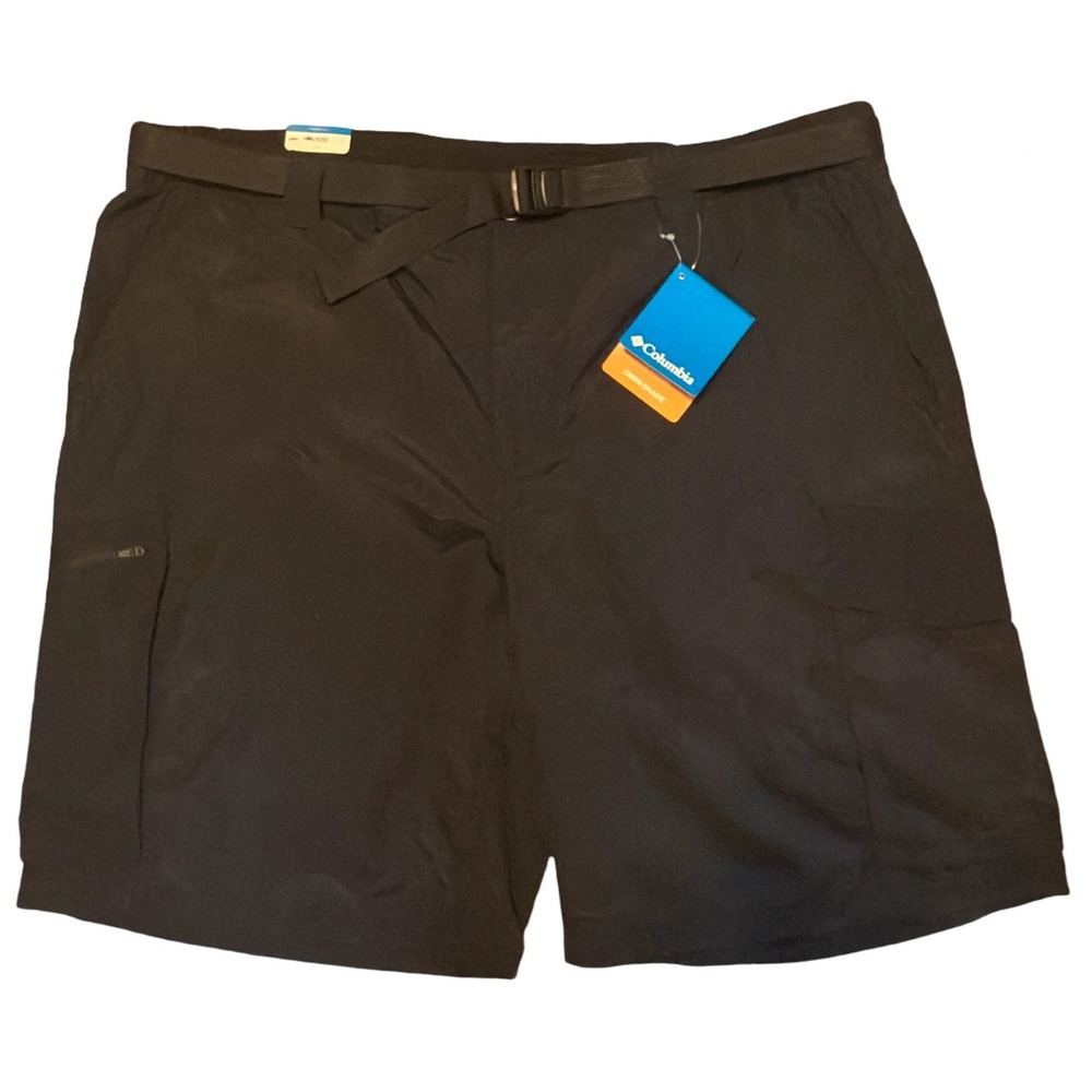 Columbia Mens Kestrel Trail Shorts Black 42 Omni-Shade Hiking 10 Inseam